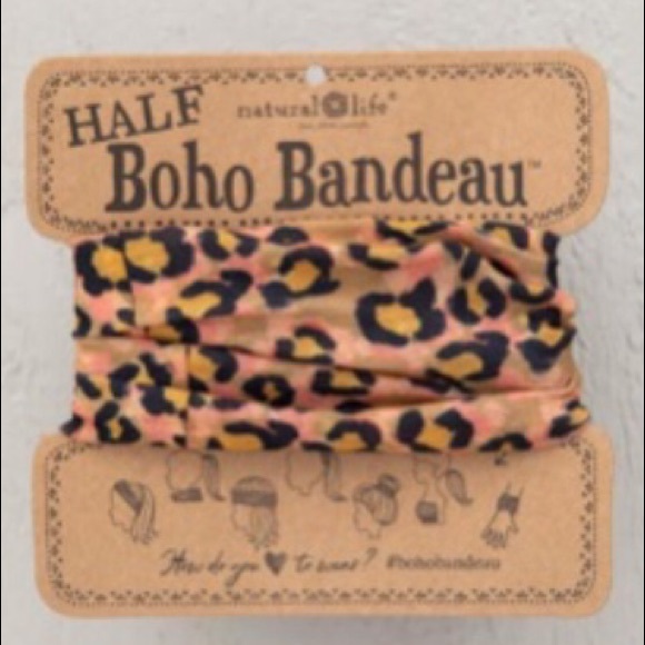 NATURAL LIFE Accessories - Natural Life Half Boho Headband Bandeau OrangeBlac NATURAL LIFE Accessories - Natural Life Half Boho Headband Bandeau OrangeBlac